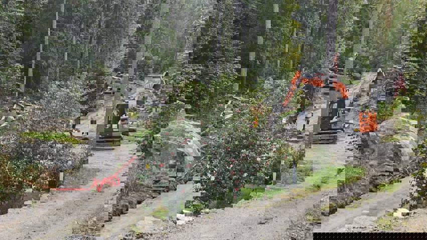 Stengt vei Sjøberget, tirsdag 30. september